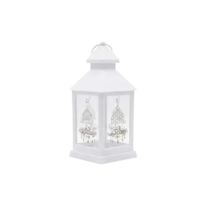 Ramadan Mubarak 24cm White Decorative Lantern Light