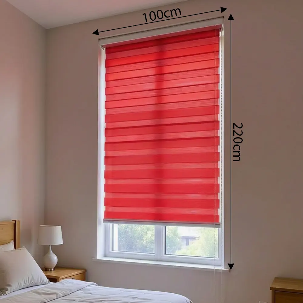 Red Roll Up Curtain 6