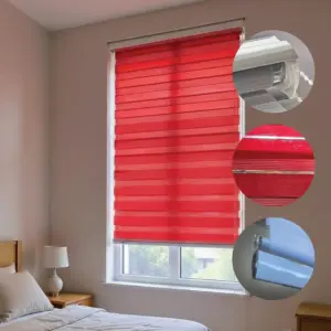 Red 100x220cm Roll Up Curtain2