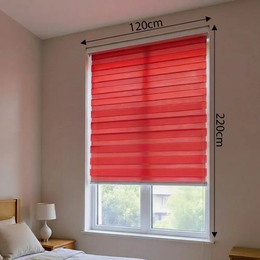 Red Roll Up Curtain 7