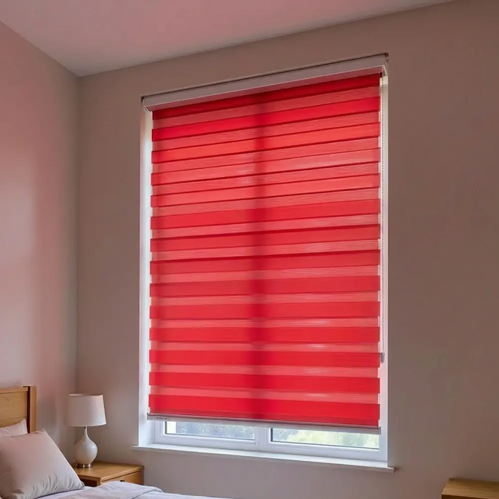 Red Roll Up Curtain 4