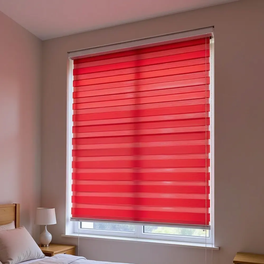 Red Roll Up Curtain 3