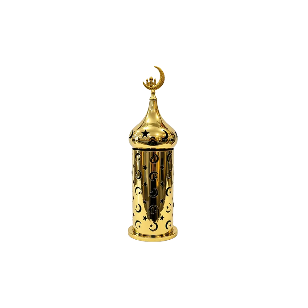 Royal-Crescent-Gold-Decorative-Lantern-with-Lamp Royal Crescent Gold Decorative Lantern with Lamp