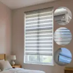 Silver 100x220cm Roll Up Curtain2