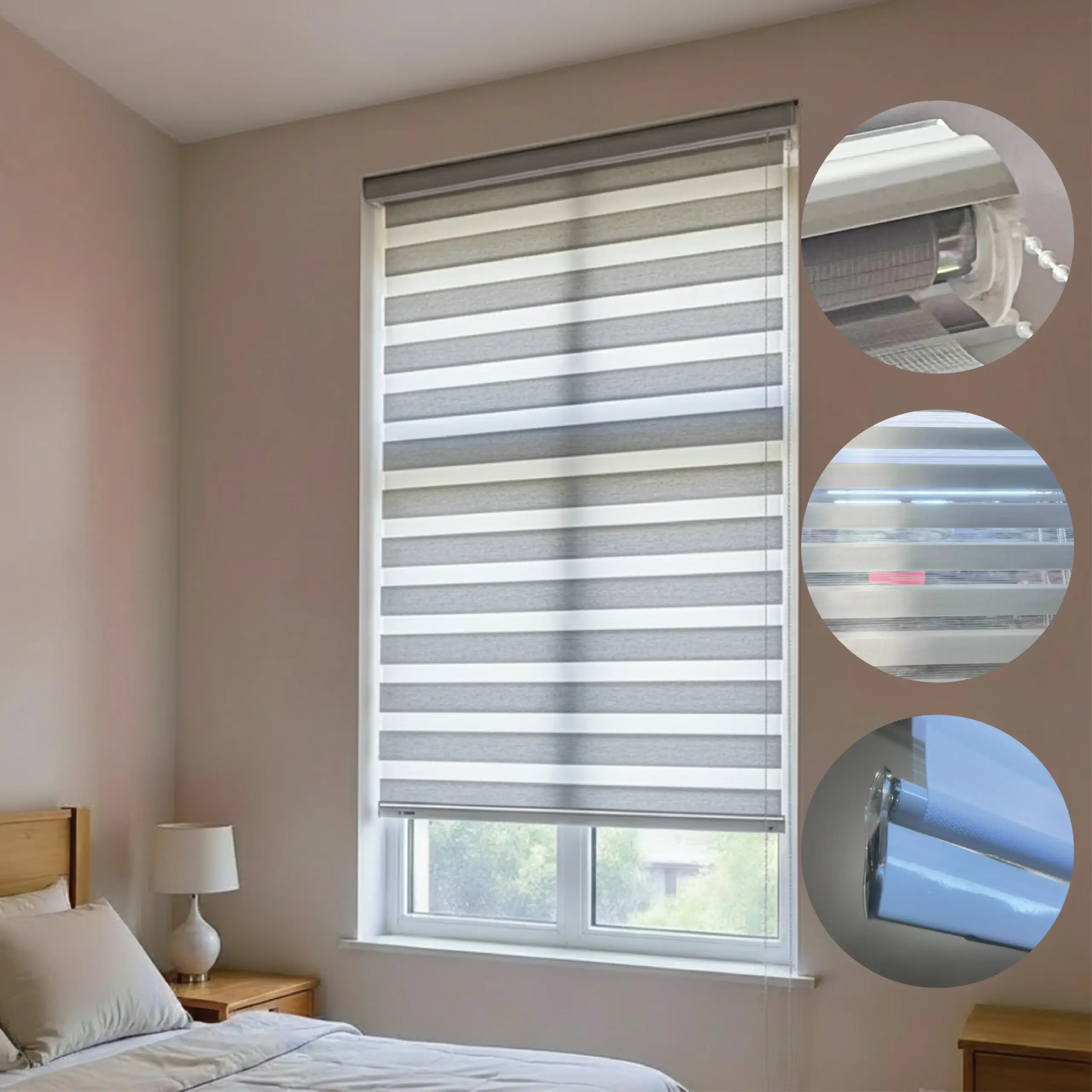 Silver 100x220cm Roll Up Curtain2