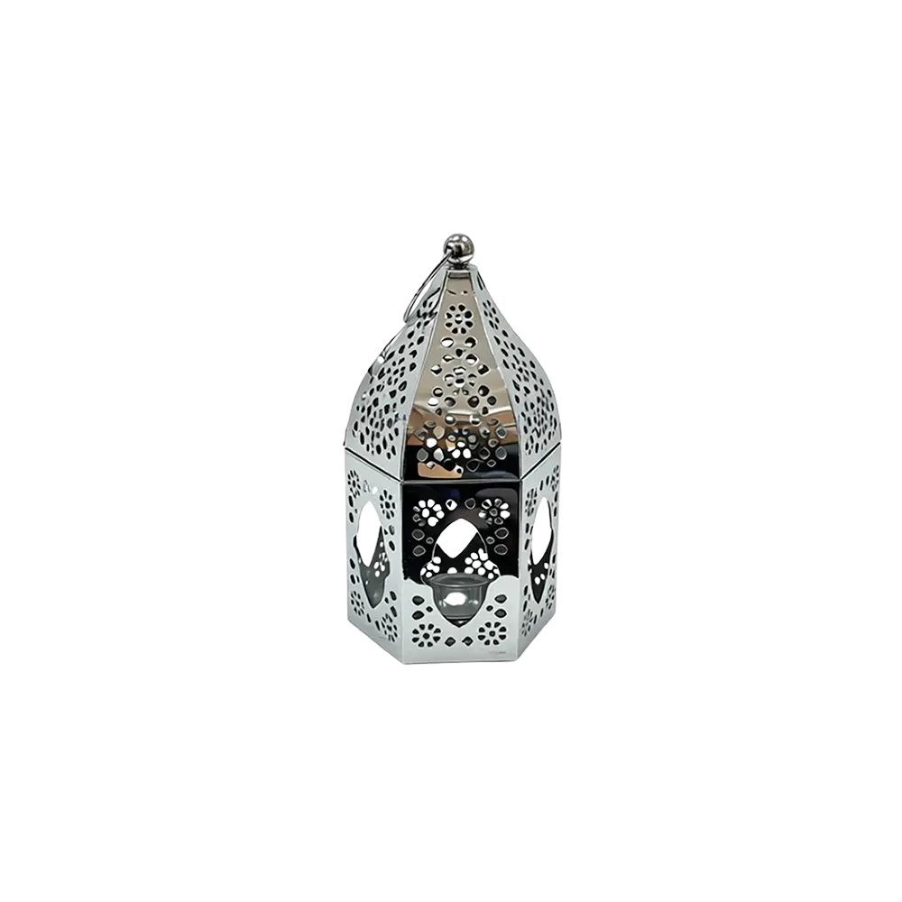 Silver Moroccan Metal Lantern