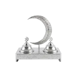 Silver Ramadan Crescent 2pcs Serving Bowl Set