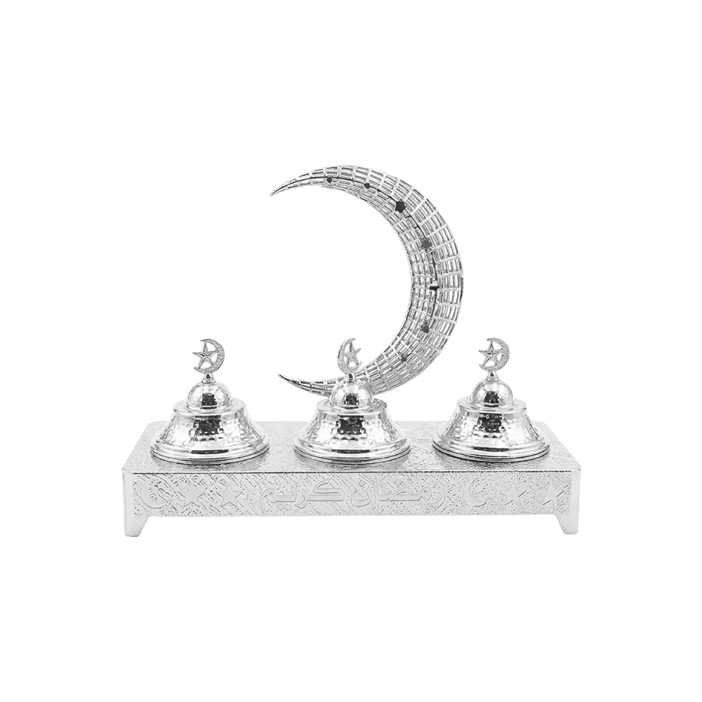 Silver-Ramadan-Crescent-3pcs-Serving-Bowl-Set Silver Ramadan Crescent 3pcs Serving Bowl Set