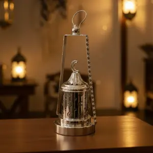 Silver Ramadan Hanging Lantern Table Décor1