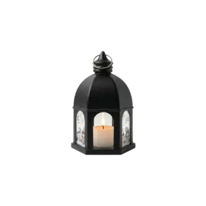 Small Black Ramadan Fanous Lantern