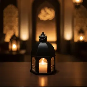 Small Black Ramadan Fanous Lantern1