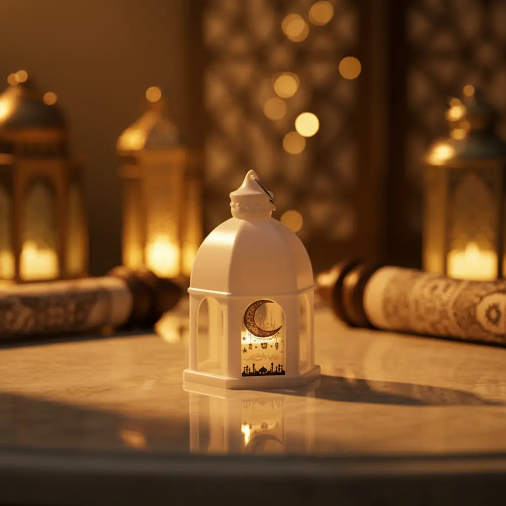Small White Ramadan Fanous Lantern1