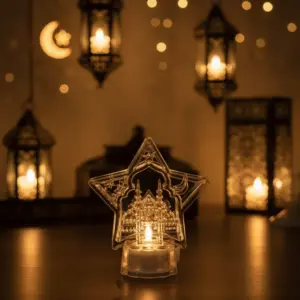 Star Shaped Ramadan LED Candle Décor1