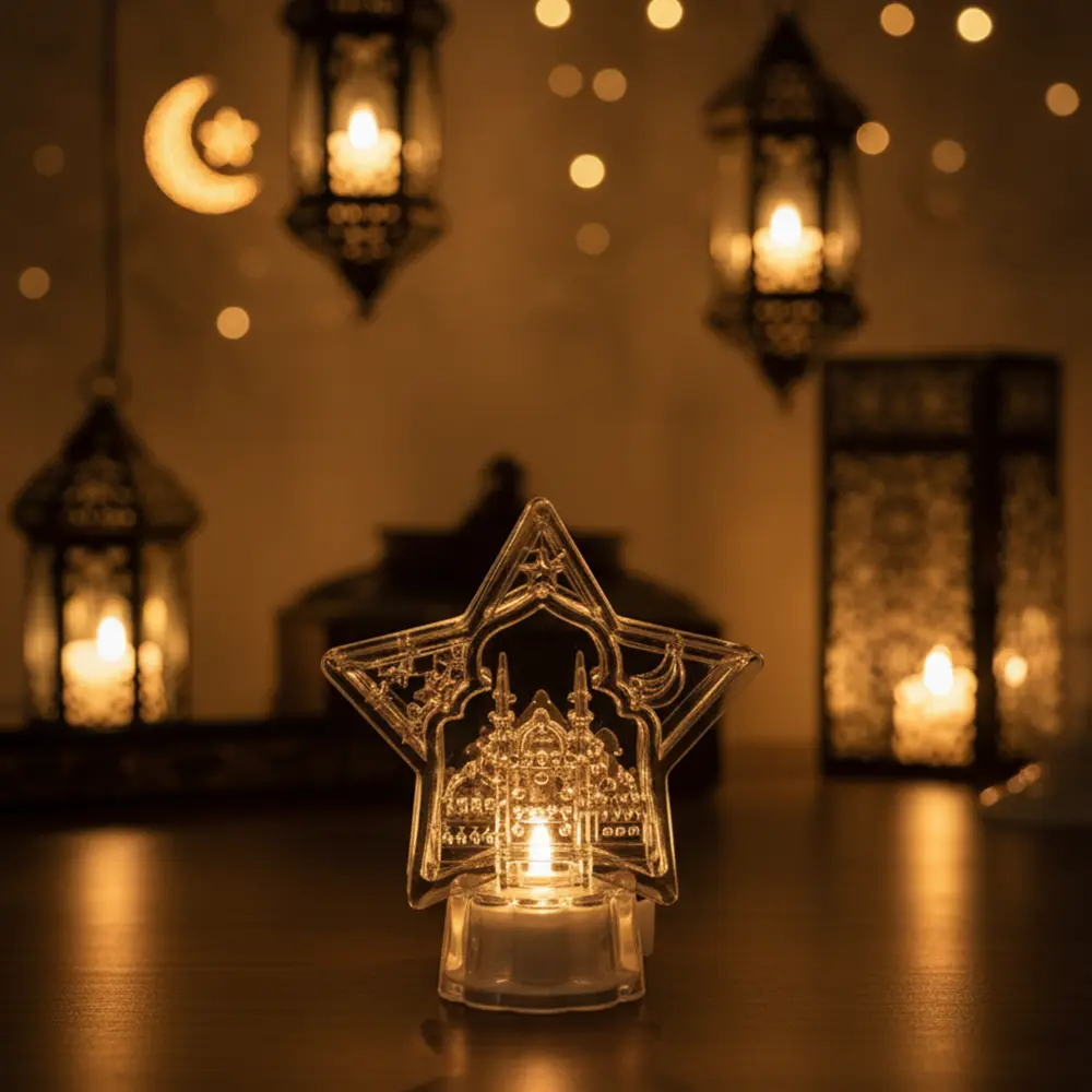 Star Shaped Ramadan LED Candle Décor1