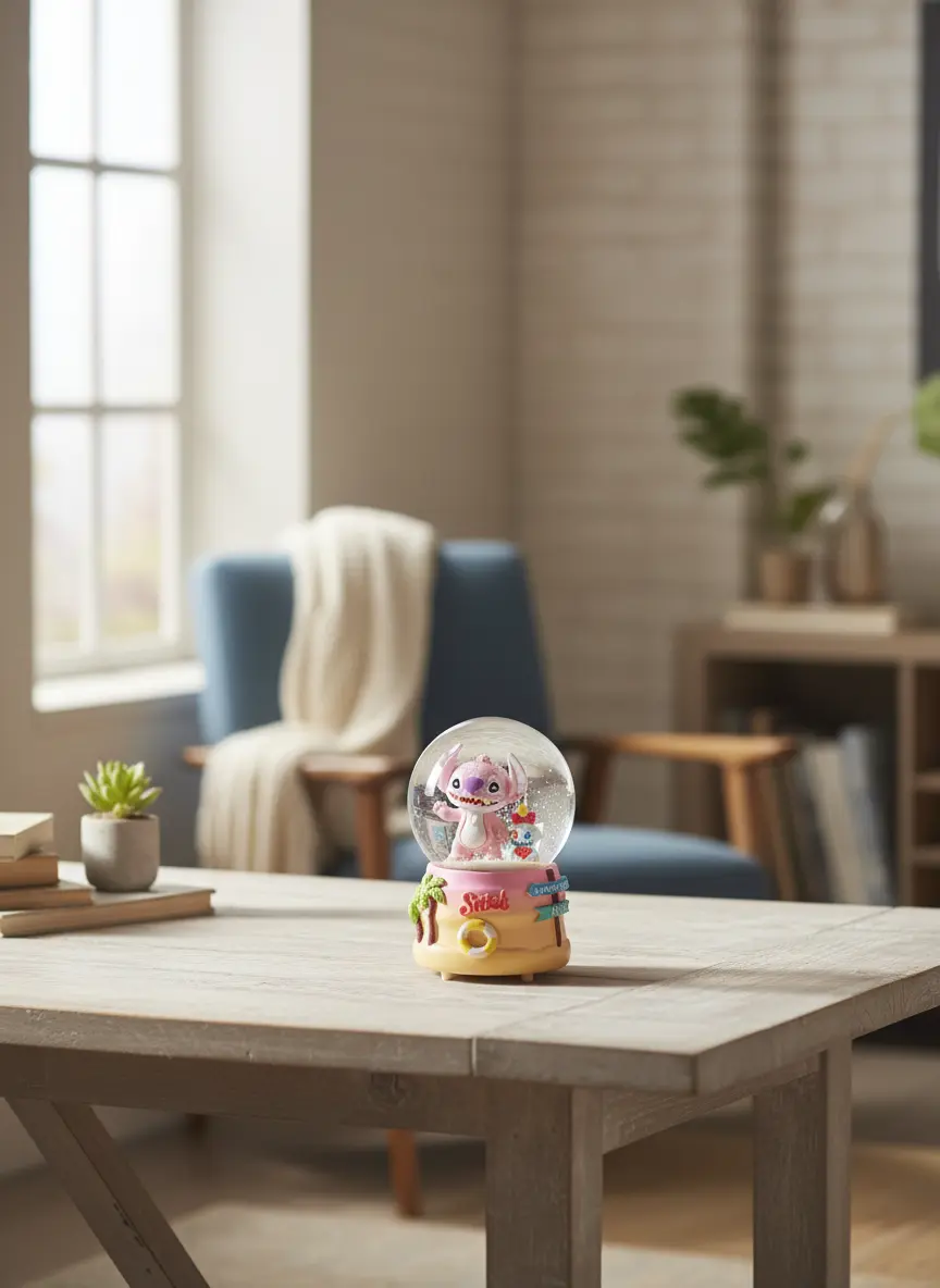 Stitch-Tropical-Pink-Snow-Ball-Night-Light1 Stitch Tropical Pink Snow Ball Night Light1