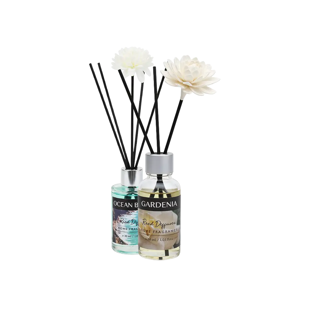 Tomiu-2-Different-Essence-30ml-Reed-Diffuser-with-Flower-&-5-Sticks Tomiu 2 Different Essence 30ml Reed Diffuser with Flower & 5 Sticks