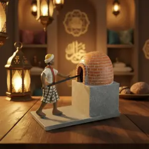 Traditional Bakery Scene Decorative Incense Burner1