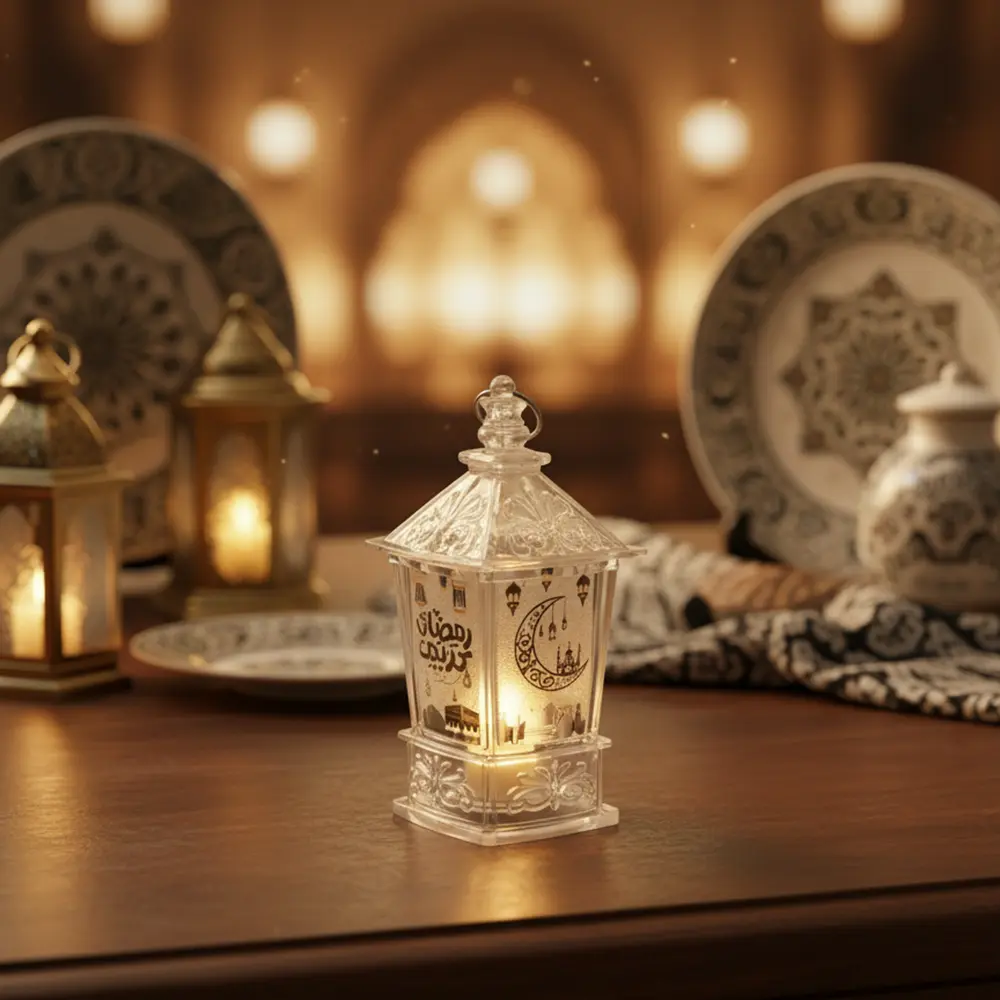 Transparent Ramadan Fanous Decorative Lantern1