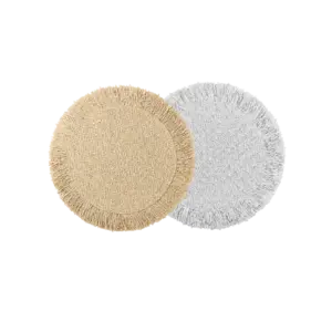 Two Different Colors Fringe Design Round Trivet