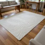 Wavy Pattern 200x300cm Beige Rug