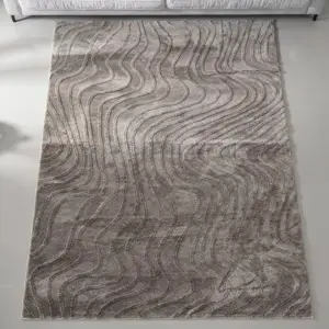 Wavy Pattern 200x300cm Greige Rug