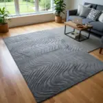 Wavy Pattern 200x300cm Grey Rug