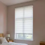 White 100x220cm Roll Up Curtain