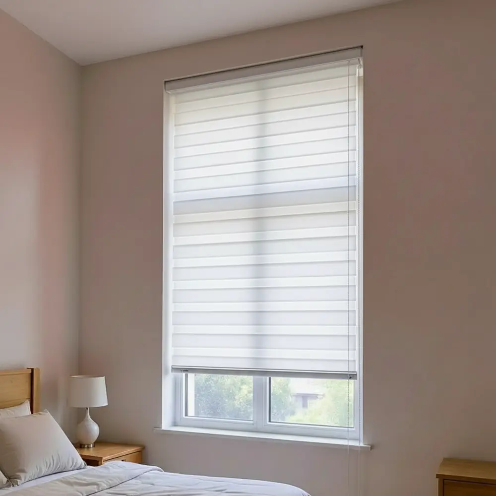 White 100x220cm Roll Up Curtain