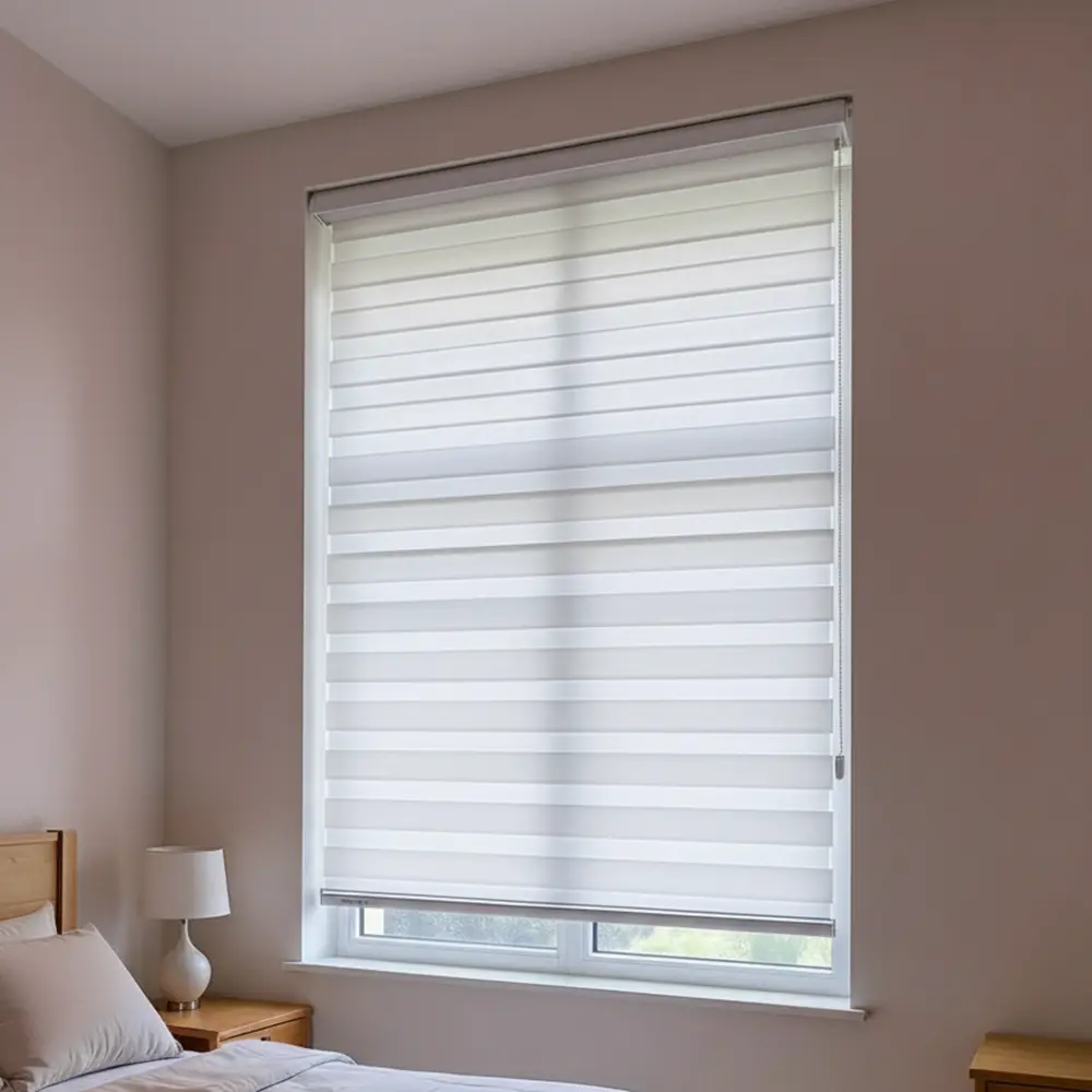 White Roll Up Curtain 3
