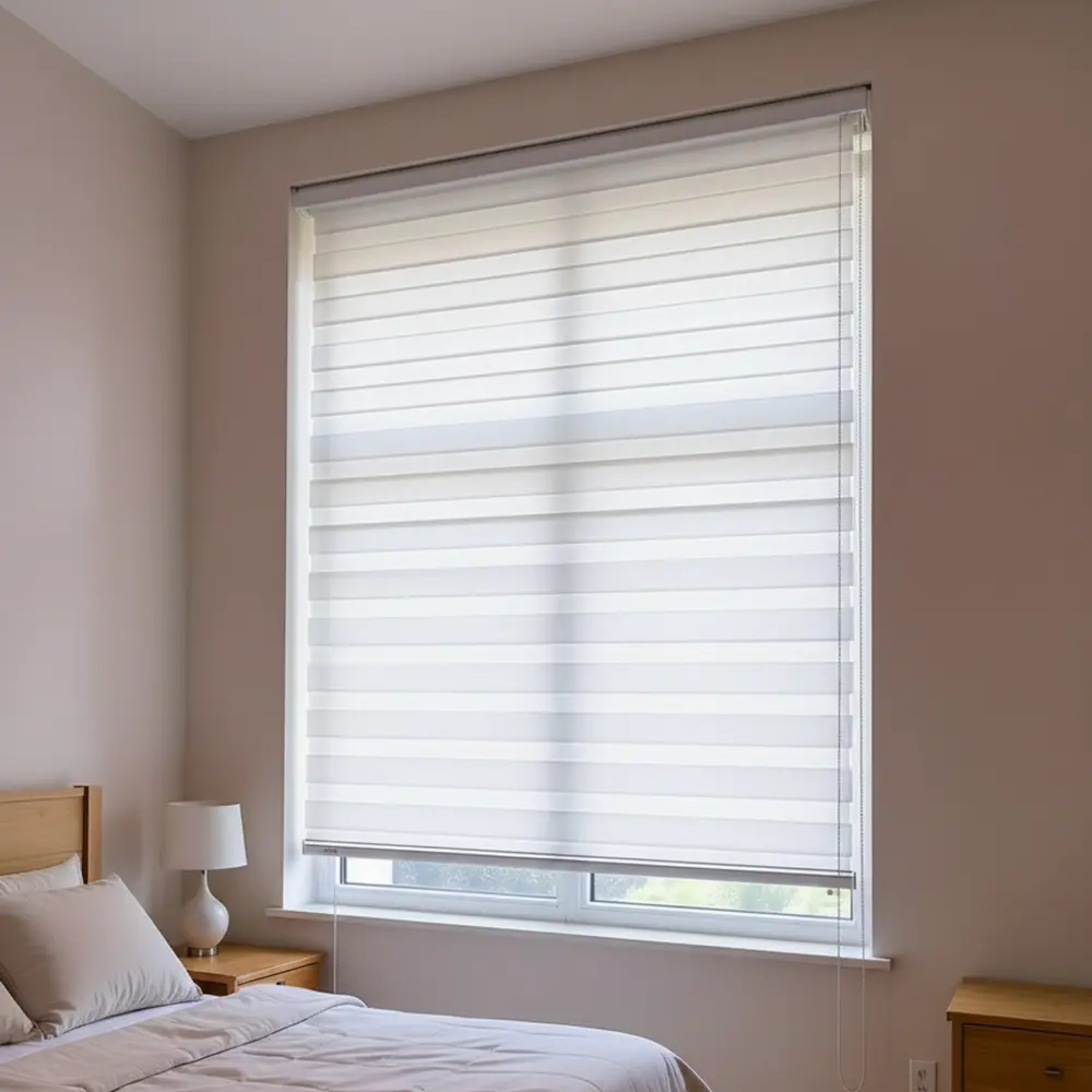 White Roll Up Curtain 4