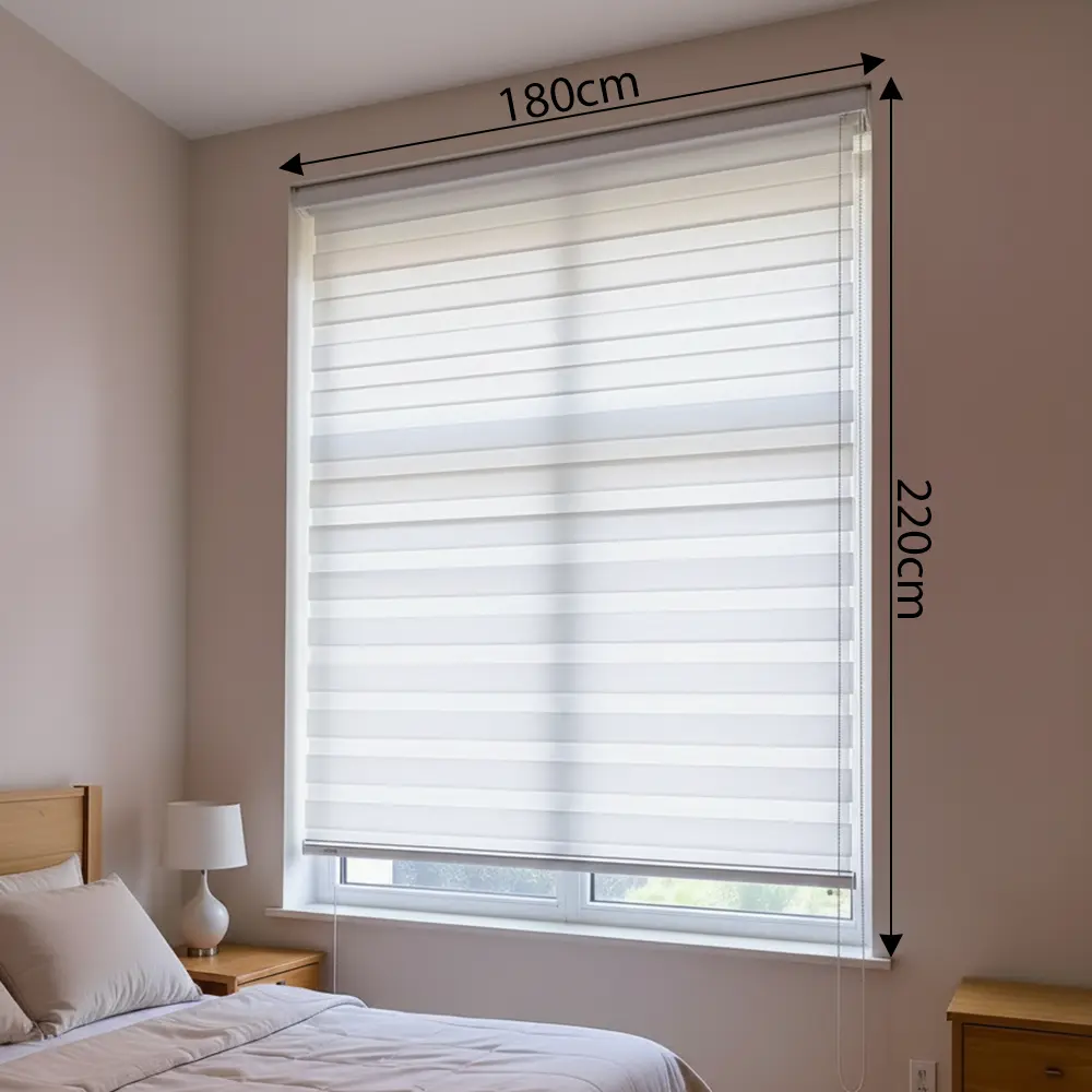 White Roll Up Curtain 10