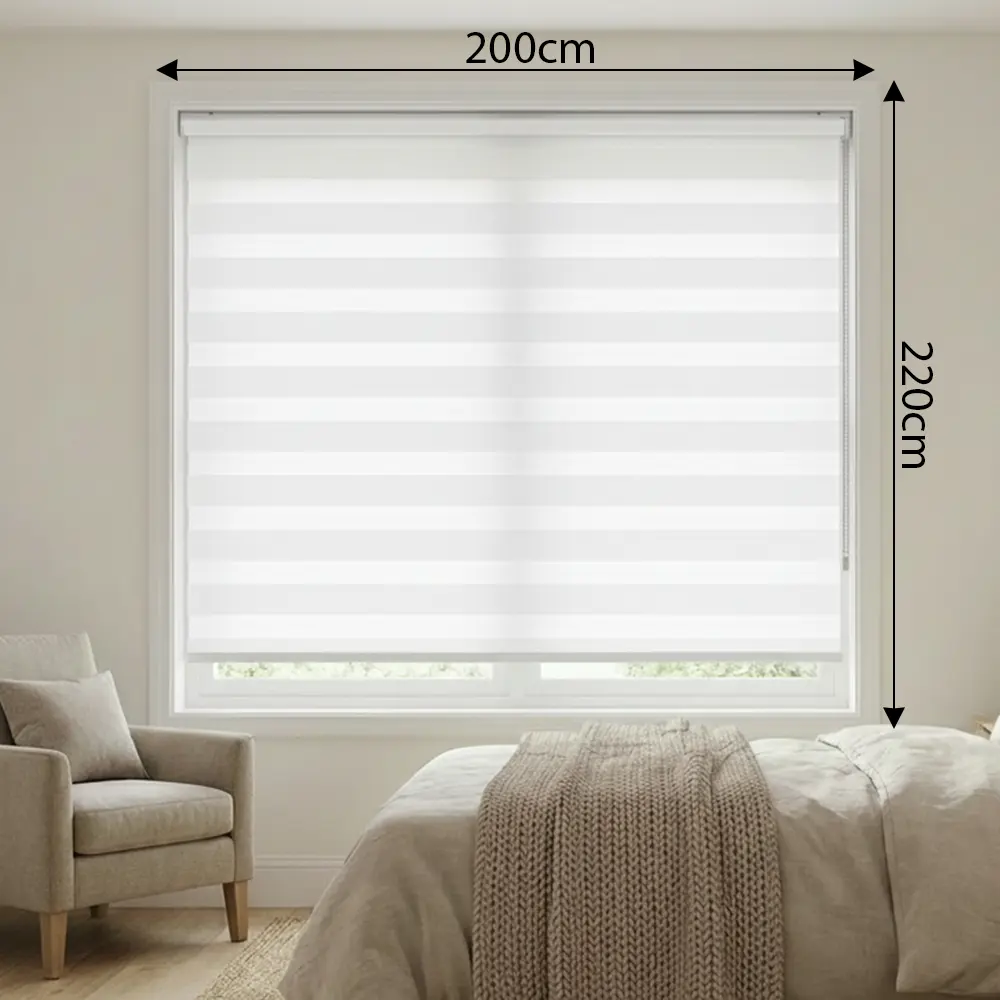 White Roll Up Curtain 11