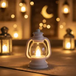 White Decorative 10cm Lantern Light1