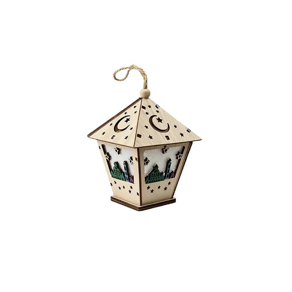 Wooden 13cm Moonlight Decorative Lantern
