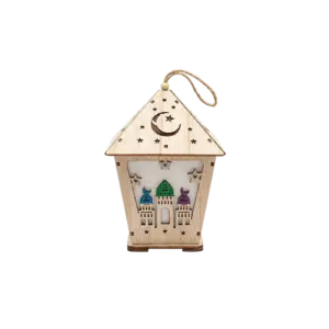 Wooden 20cm Moonlight Decorative Lantern