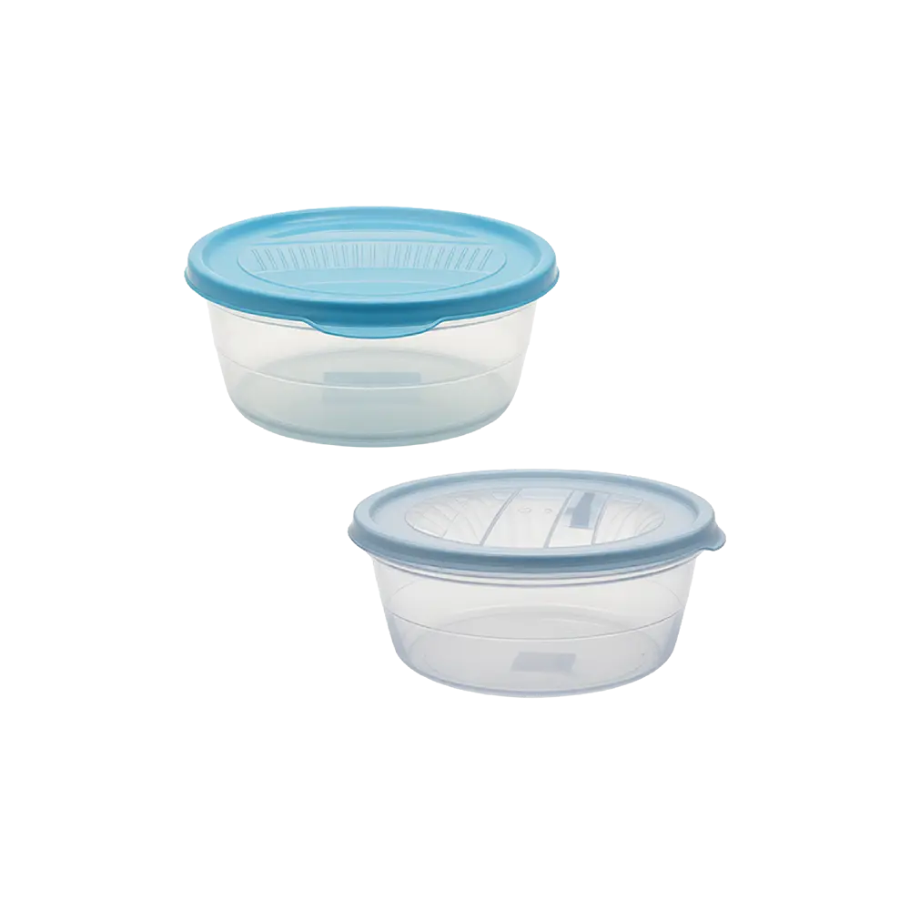 2 Different Colors of Circular Tupperware