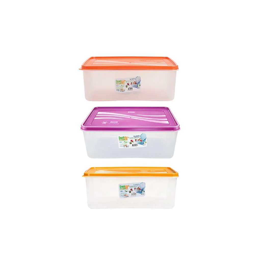 3 Colors of FreshLife 4L Rectangular Storage Container