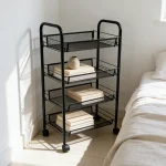 4-Tier-Metal-Storage-Stand-with-Wheels-44×83-cm-Multi-Purpose-Home-Organizer1 4 Tier Metal Storage Stand with Wheels 44×83 cm Multi Purpose Home Organizer1