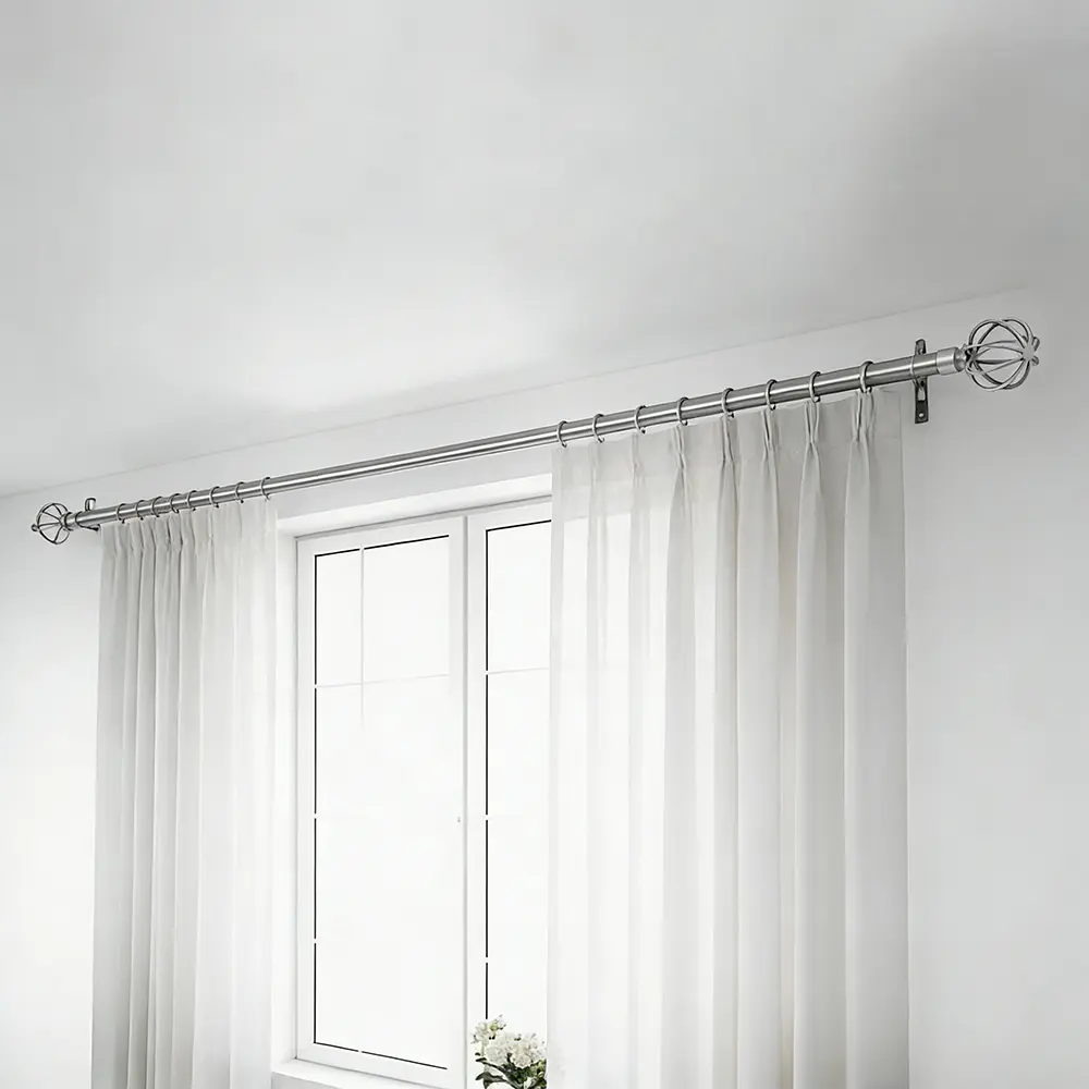 Adjustable Curtain Rod 160CM to 3M – Metal Globe Design – Multiple Colors – Professional Rods in Lebanon 4