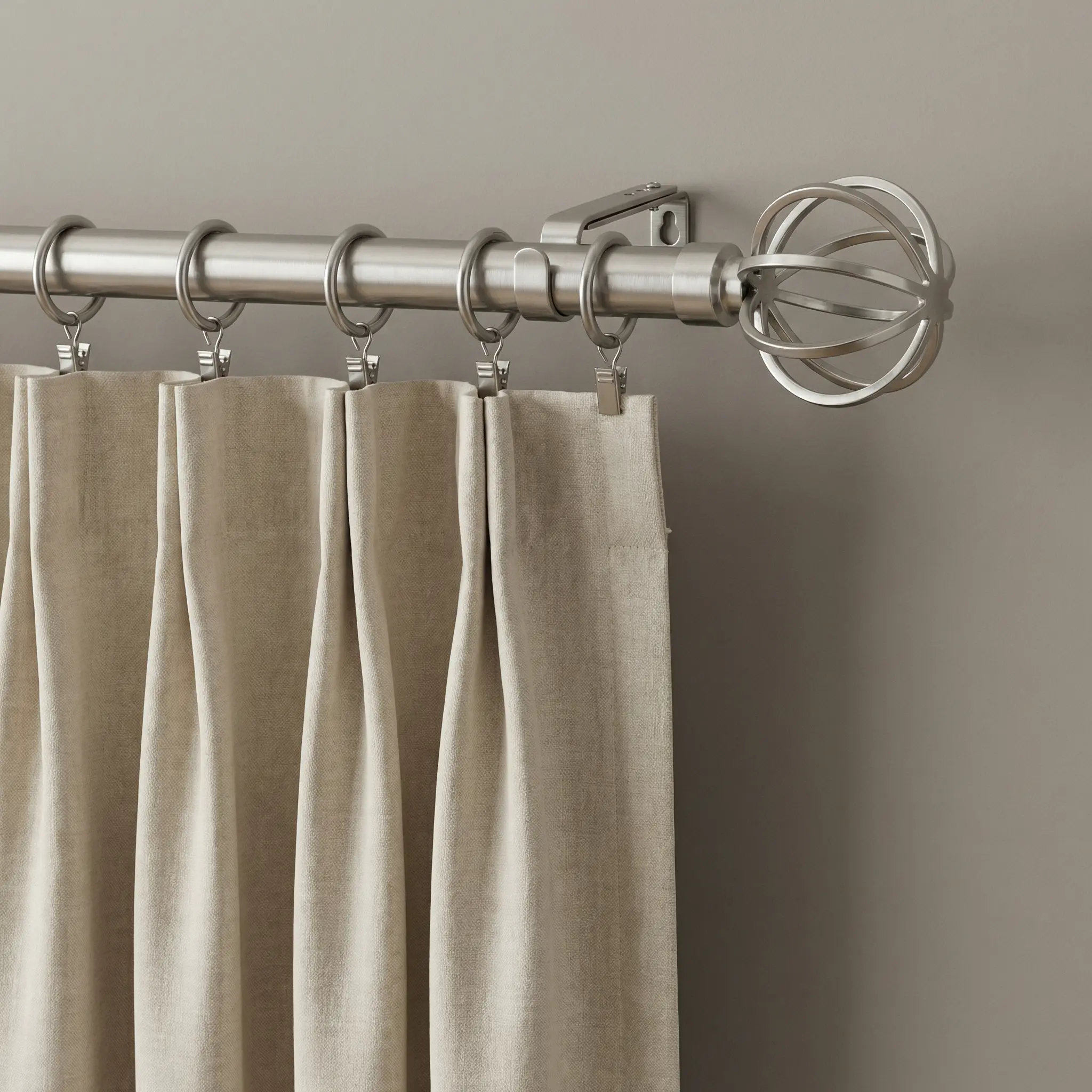 Adjustable Curtain Rod 160CM to 3M – Metal Globe Design – Multiple Colors – Professional Rods in Lebanon 6