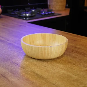 Bamboo Low Rounded Shaped 25cm Serving Bowl1