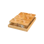 Bamboo Serving Tray with 6 Glass Jars