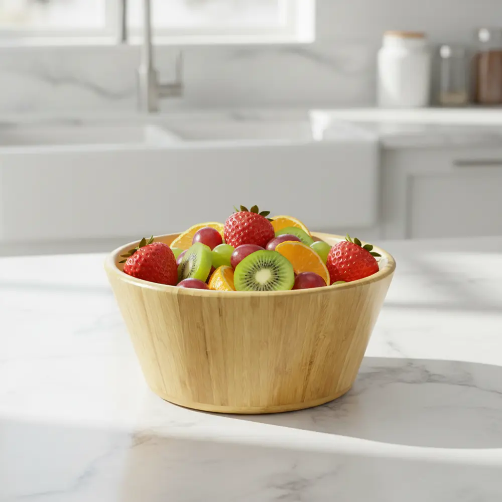 Bamboo Tapered Shaped 28cm Serving Bowl2