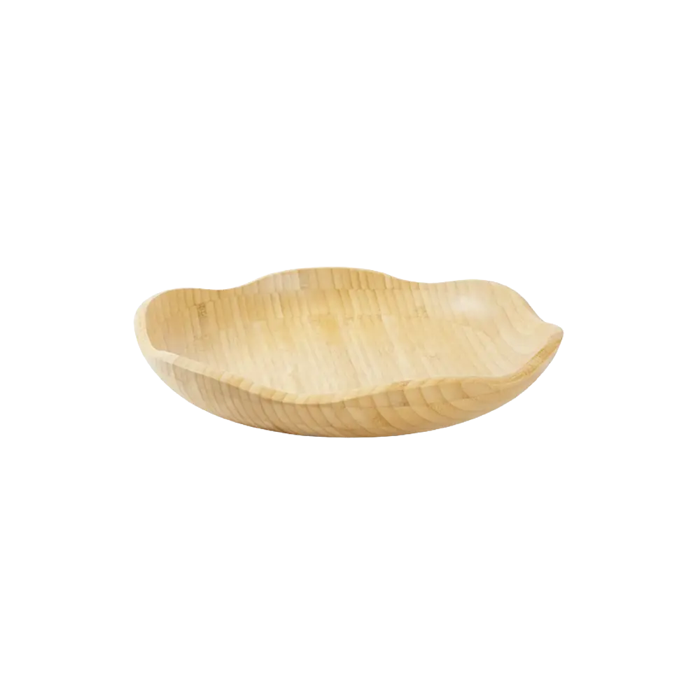 Bamboo Wavy Shaped 30cm Serving Plate