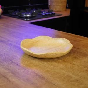 Bamboo Wavy Shaped 30cm Serving Plate1