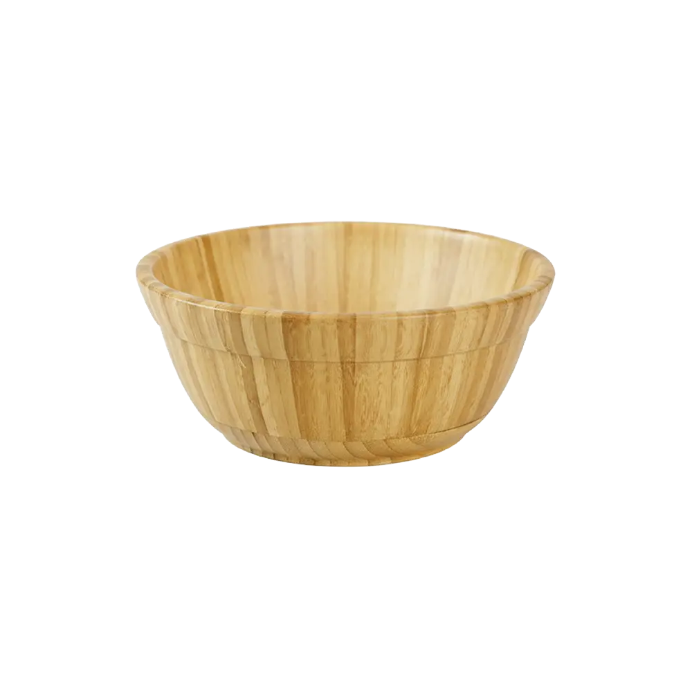 Bamboo Wide Shallow Flared 25cm Serving Bowl
