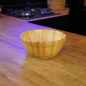 Bamboo Wide Shallow Flared 25cm Serving Bowl1