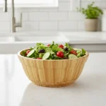 Bamboo Wide Shallow Flared 25cm Serving Bowl2