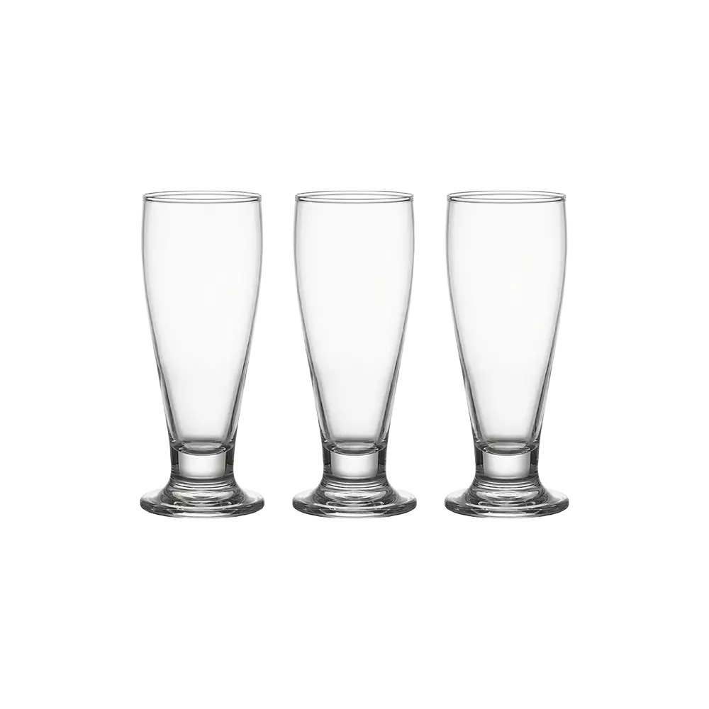 Carnival 315ml Classic Footed Pilsne Glass 3pcs Juice Cups Set2