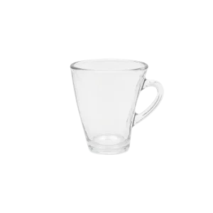 Classic Clear Glass 6pcs Tea Cups Set with Handle 165ml